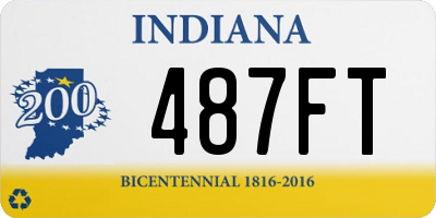 IN license plate 487FT