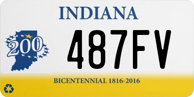 IN license plate 487FV