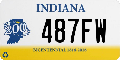 IN license plate 487FW