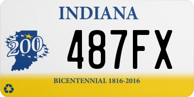 IN license plate 487FX