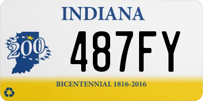 IN license plate 487FY