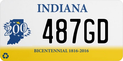 IN license plate 487GD