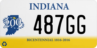 IN license plate 487GG