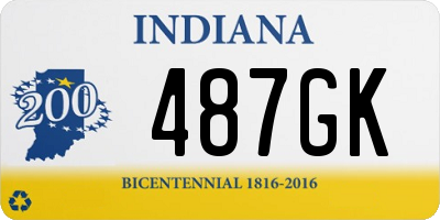 IN license plate 487GK