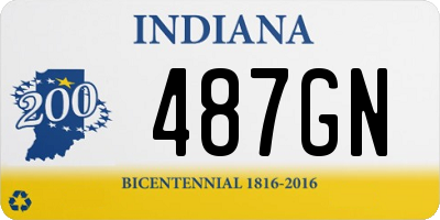 IN license plate 487GN