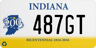 IN license plate 487GT