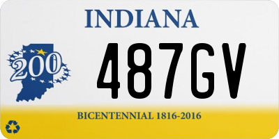 IN license plate 487GV