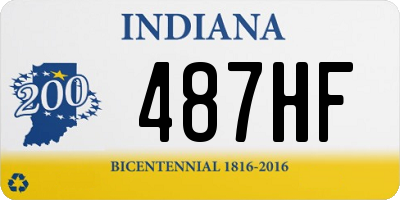 IN license plate 487HF