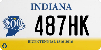 IN license plate 487HK