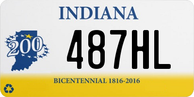 IN license plate 487HL