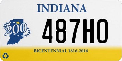 IN license plate 487HO