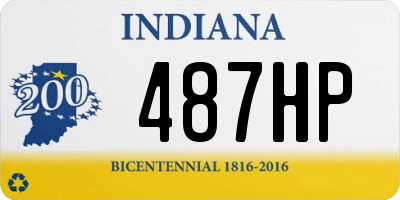 IN license plate 487HP