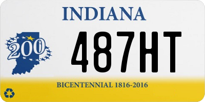 IN license plate 487HT