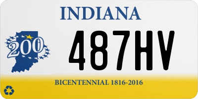 IN license plate 487HV