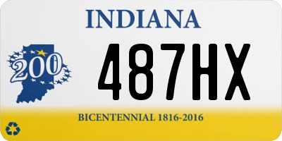 IN license plate 487HX