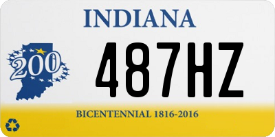 IN license plate 487HZ