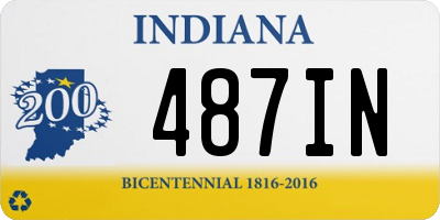 IN license plate 487IN