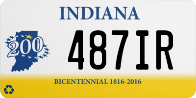 IN license plate 487IR