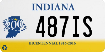 IN license plate 487IS