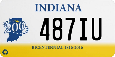 IN license plate 487IU