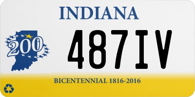 IN license plate 487IV