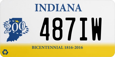 IN license plate 487IW