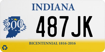 IN license plate 487JK