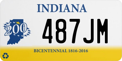 IN license plate 487JM