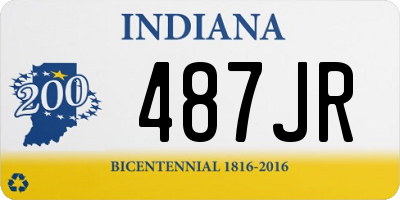 IN license plate 487JR