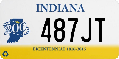 IN license plate 487JT