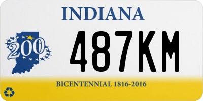 IN license plate 487KM