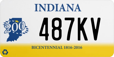 IN license plate 487KV