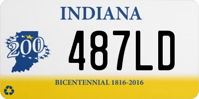 IN license plate 487LD