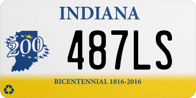 IN license plate 487LS