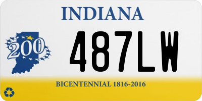 IN license plate 487LW