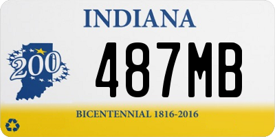 IN license plate 487MB