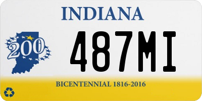 IN license plate 487MI