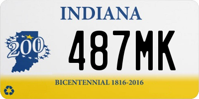 IN license plate 487MK