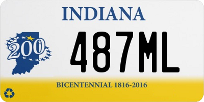 IN license plate 487ML