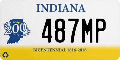 IN license plate 487MP