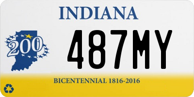 IN license plate 487MY