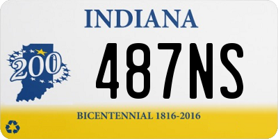 IN license plate 487NS