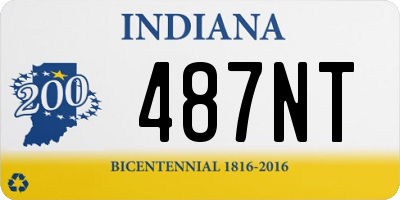 IN license plate 487NT