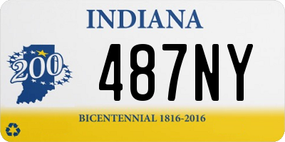 IN license plate 487NY