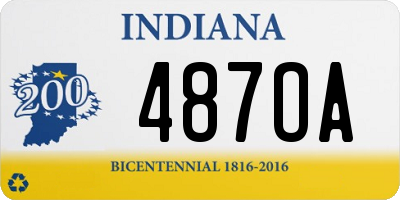 IN license plate 487OA