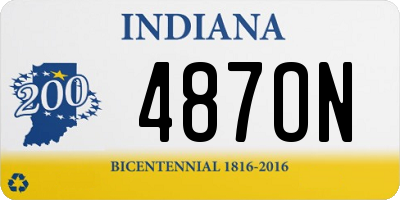 IN license plate 487ON