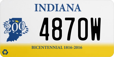 IN license plate 487OW