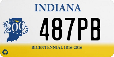 IN license plate 487PB