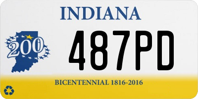 IN license plate 487PD