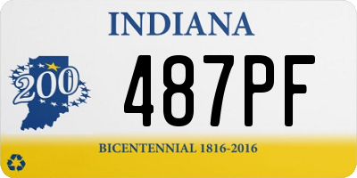 IN license plate 487PF